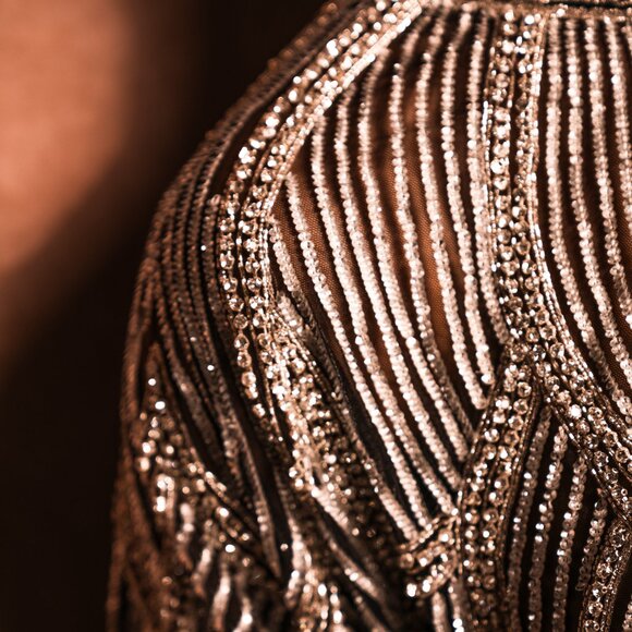 Crystal Silver Fringe Rhinestone Cape, Luxury Sequin, Festival Rave Shawl - Picture 7 of 7